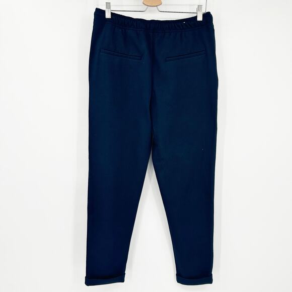 Zara Womens Casual Lounge Work Knit Career Cuffed Hem‎ Sweat Pants Size M Navy - Picture 9 of 9